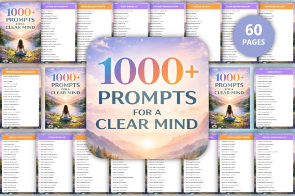 1000 Prompts for a Clear Mind: A Practical Guide to Mental Clarity and Mindfulness
