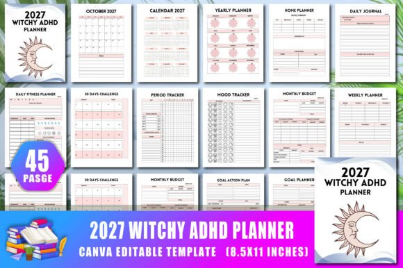 2027 WITCHY ADHD PLANNER: A Magical Tool for Structured Productivity