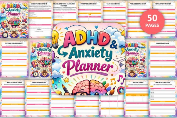 ADHD Anxiety Planner for Daily Balance
