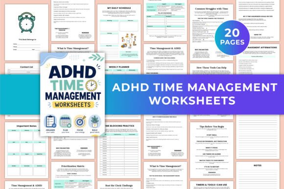 ADHD Time Management Worksheets KDP