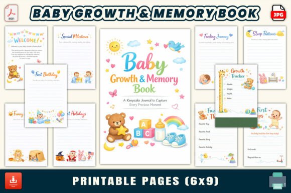 Baby Growth Memory Book: A Practical Review of the 30-Page Printable Keepsake