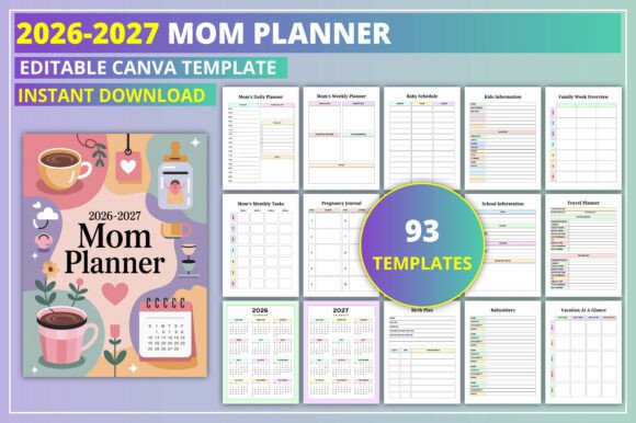 Editable 2026-2027 Mom Planner