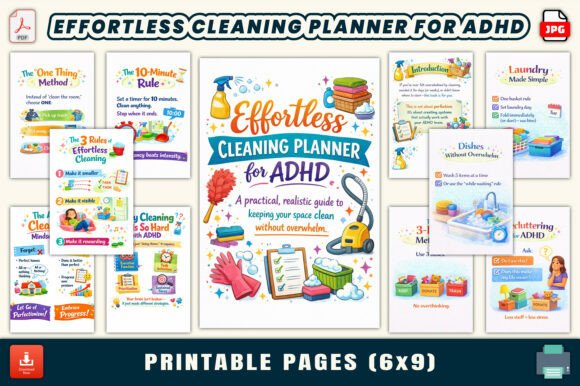 Effortless Cleaning Planner for ADHD
