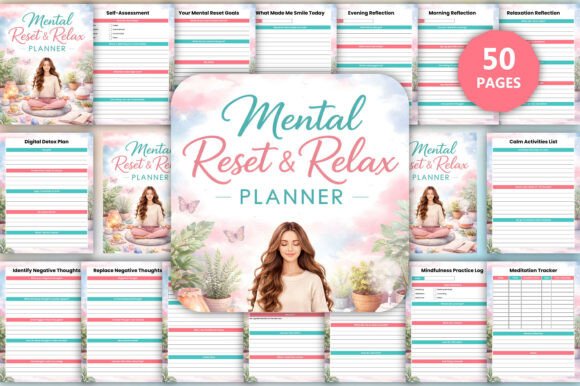 Mental Reset Relax Planner: A Tool for Mindful Living
