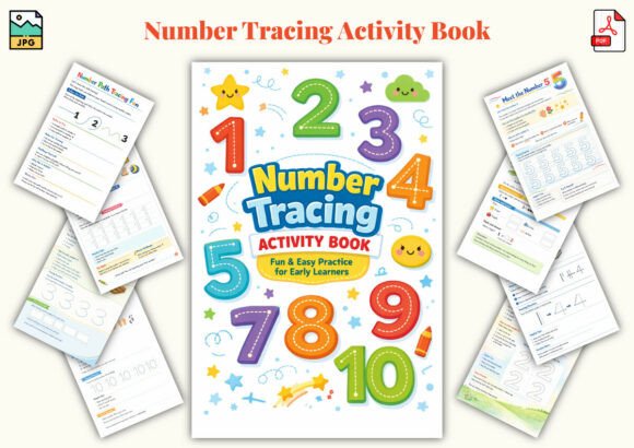 Number Tracing Activity Book for Early Learners